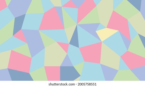 Low polygon pastel background, Geometric triangular or polygonal, background for landing page, wallpaper, cover, banner, poster, or presentation template.