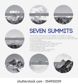 Low polygon seven summits