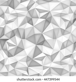 Low polygon shapes background, triangles mosaic, vector design, creative background, templates design, grey paper wallpaper