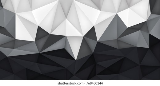 Low polygon shapes, transitions light to dark background, more crystals, triangles mosaic, creative origami wallpaper, templates vector design