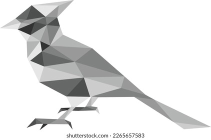 Low polygon sparrow geometric - Vector illustration