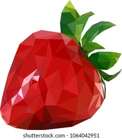 Low Polygon Strawberry