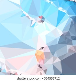 Low polygon style illustration of air superiority blue abstract geometric background.