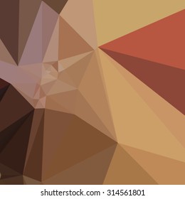 Low polygon style illustration of antique brass brown abstract geometric background.