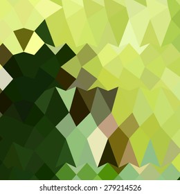 Low polygon style illustration of apple green abstract geometric background.