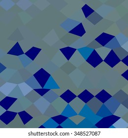 Low polygon style illustration of a blue pigment abstract geometric background.