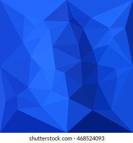 Low polygon style illustration of a bright navy blue abstract geometric background.
