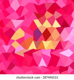 Low polygon style illustration of a brink pink abstract geometric background.