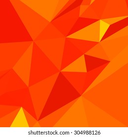 Low polygon style illustration of a carrot orange abstract geometric background.