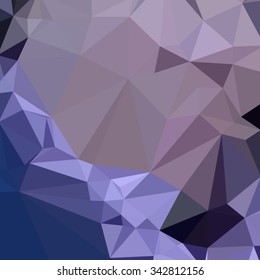 Low polygon style illustration of a dark Byzantium purple blue abstract geometric background.