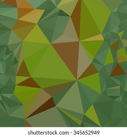 Low polygon style illustration of dark pastel green abstract geometric background.