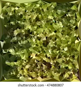 Low polygon style illustration of a fern green abstract geometric background.