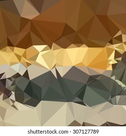 Low polygon style illustration of a french beige abstract geometric background.