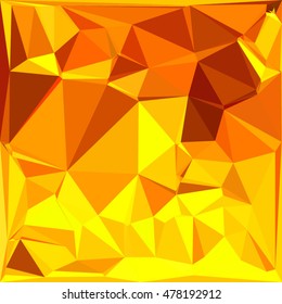 Low polygon style illustration of a gold yellow banana abstract geometric background.