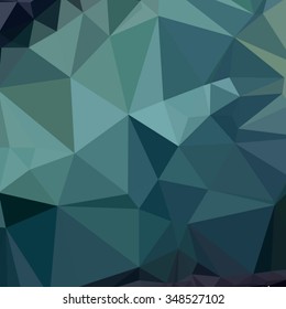 Low polygon style illustration of metallic seaweed green abstract geometric background.