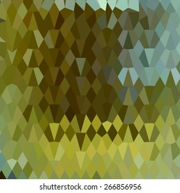 Low polygon style illustration of moss green abstract geometric background.