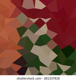 Low polygon style illustration of orange red abstract geometric background.