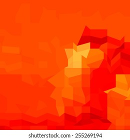 Low polygon style illustration of a red robot abstract background.
