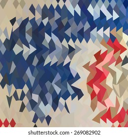 Low polygon style illustration of spanish blue abstract geometric background.