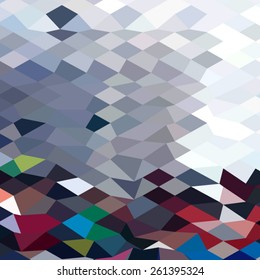 Low polygon style illustration of a tidal wave abstract background.