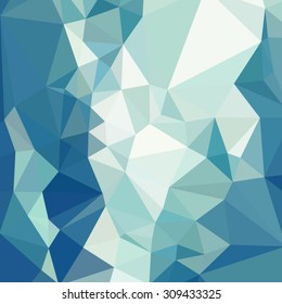 Low polygon style illustration of turquoise green abstract geometric background.