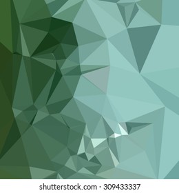 Low polygon style illustration of a zomp green abstract geometric background.