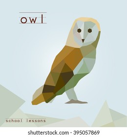 low polygon style owl. vector illustration
