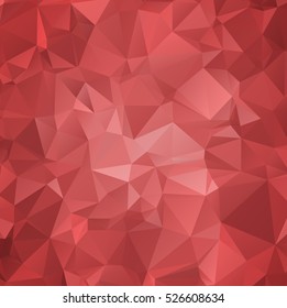Low polygon Triangle Pattern abstract red color background mosaic style illustration or Geometric style