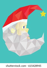 Low polygon vector of santa claus eps 10 file
