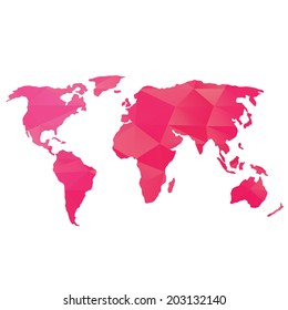 low polygon world map vector,polygon design