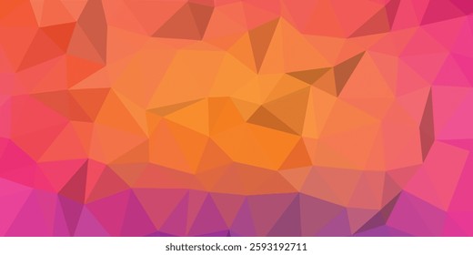 Low polygonal background with color gradient