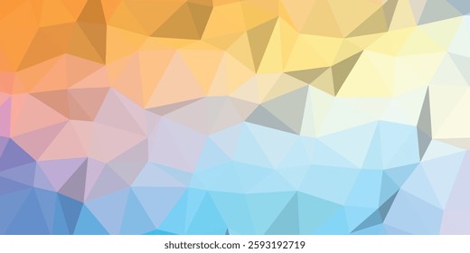 Low polygonal background with color gradient