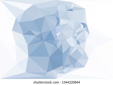 Low polygonal background toned in blue color.