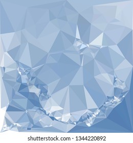 Low polygonal background toned in blue color.