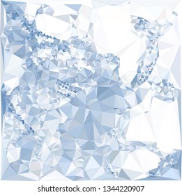 Low polygonal background toned in blue color.