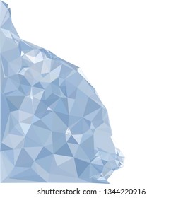 Low polygonal background toned in blue color.