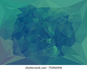 Low polygonal background toned in blue color.Design element for book covers, presentations layouts, title and page backgrounds. Digital collage. Vector clip art.