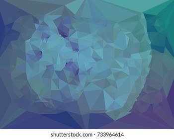 Low polygonal background toned in blue color.Design element for book covers, presentations layouts, title and page backgrounds. Digital collage. Vector clip art.