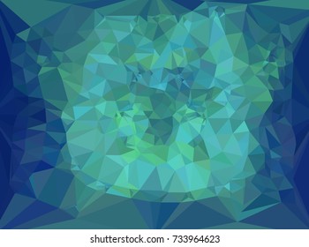 Low polygonal background toned in blue color.Design element for book covers, presentations layouts, title and page backgrounds. Digital collage. Vector clip art.