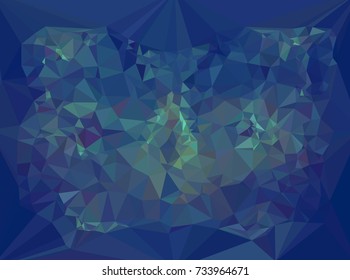 Low polygonal background toned in blue color.Design element for book covers, presentations layouts, title and page backgrounds. Digital collage. Vector clip art.