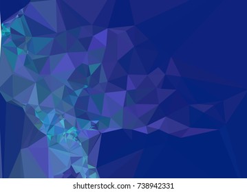 Low polygonal background toned in blue color.Design element for book covers, presentations layouts, title and page backgrounds. Vector clip art.