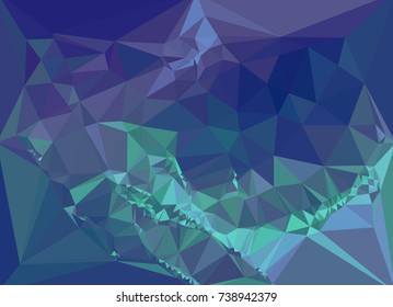 Low polygonal background toned in blue color.Design element for book covers, presentations layouts, title and page backgrounds. Vector clip art.