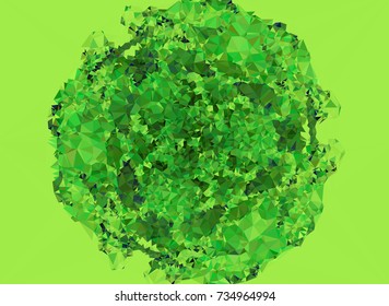 Low polygonal background toned in green color.Design element for book covers, presentations layouts, title and page backgrounds. Vector clip art.