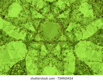 Low polygonal background toned in green color.Design element for book covers, presentations layouts, title and page backgrounds. Vector clip art.