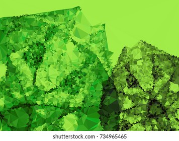 Low polygonal background toned in green color.Design element for book covers, presentations layouts, title and page backgrounds. Vector clip art.