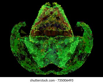 Low polygonal background toned in green color.Design element for book covers, presentations layouts, title and page backgrounds. Vector clip art.