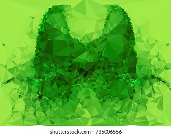 Low polygonal background toned in green color.Design element for book covers, presentations layouts, title and page backgrounds. Vector clip art.