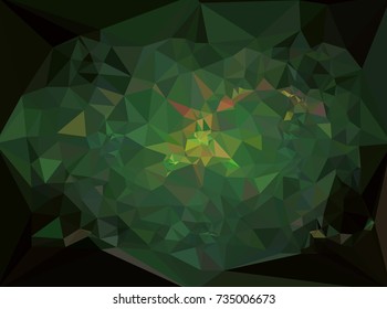 Low polygonal background toned in green color.Design element for book covers, presentations layouts, title and page backgrounds. Vector clip art.