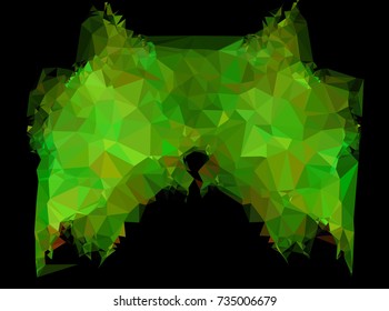 Low polygonal background toned in green color.Design element for book covers, presentations layouts, title and page backgrounds. Vector clip art.