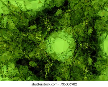 Low polygonal background toned in green color.Design element for book covers, presentations layouts, title and page backgrounds. Vector clip art.